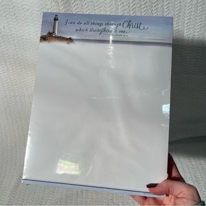 warner press / philippians 4:13 white notepad